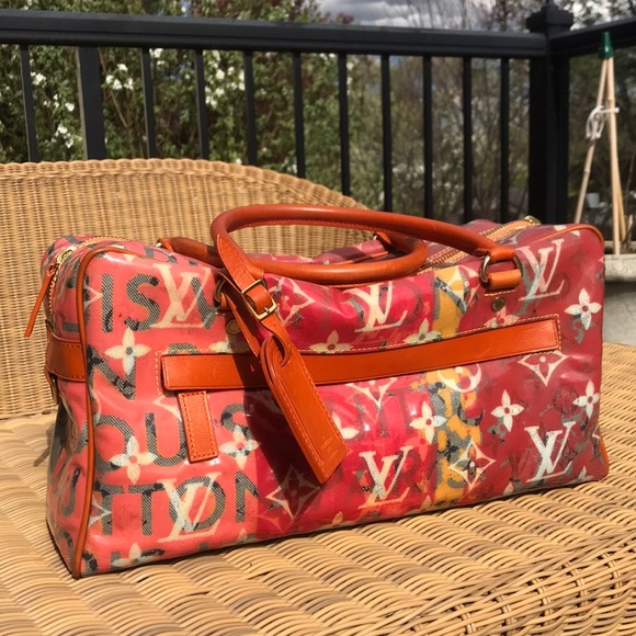 LOUIS VUITTON
Richard Prince Pink Denim Defile Weekender GM Pulp Bag - Picture 1 of 9